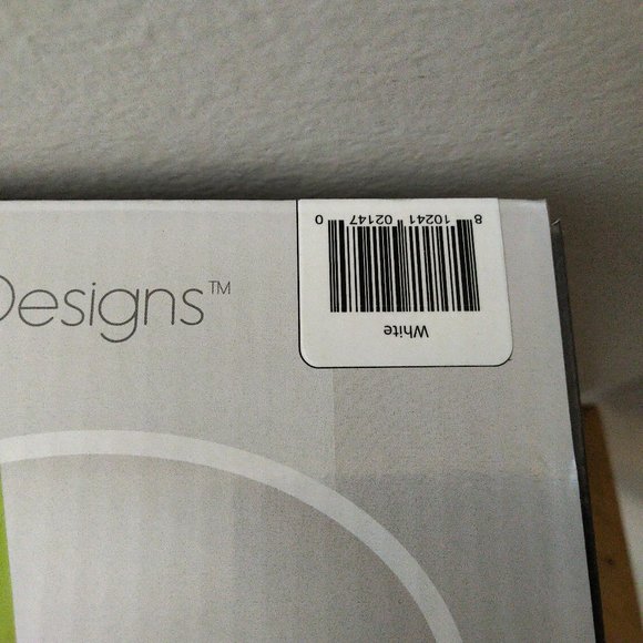 Basic White 10 inch Table lamp. New in box. Silvertone base. Simple Designs - Picture 3 of 4